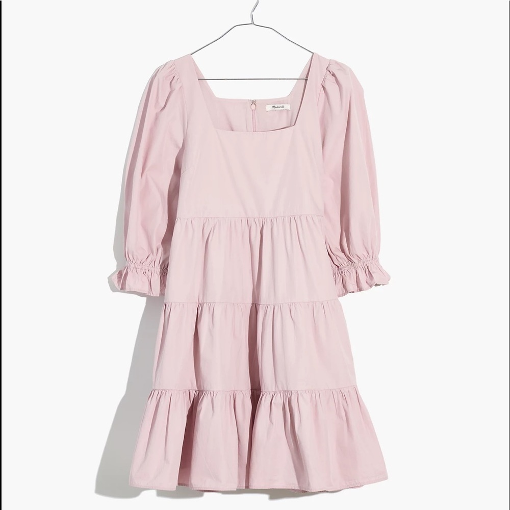 Madewell Poplin Lizzie Babydoll Dress NE747 pale lilac